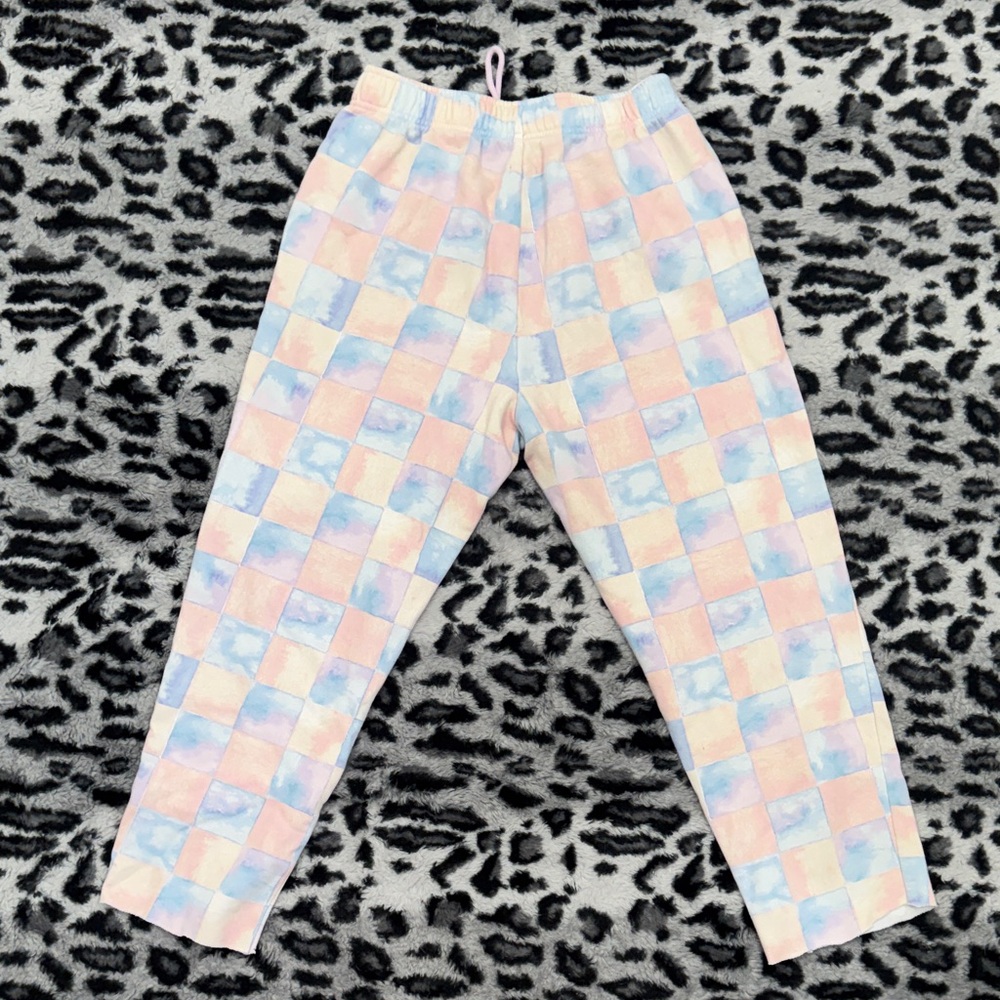 Wild Fable Pastel Checkered Pajama Bottoms - Pink & Blue - Picture 5 of 5